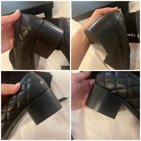 New Chanel Classic Quilted Moccasin Loafers w/ Gold CC Heart Size 40 (US 9.5-10) - Picture 9 of 14